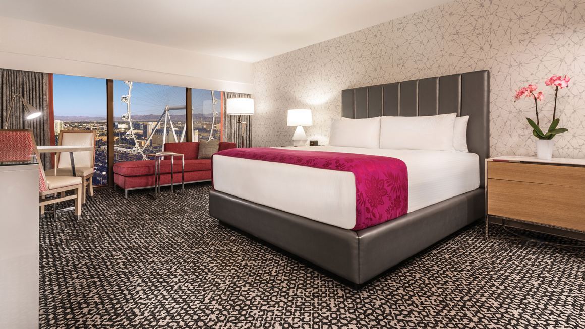 GO Room, 1 King, High Roller View at Flamingo Las Vegas