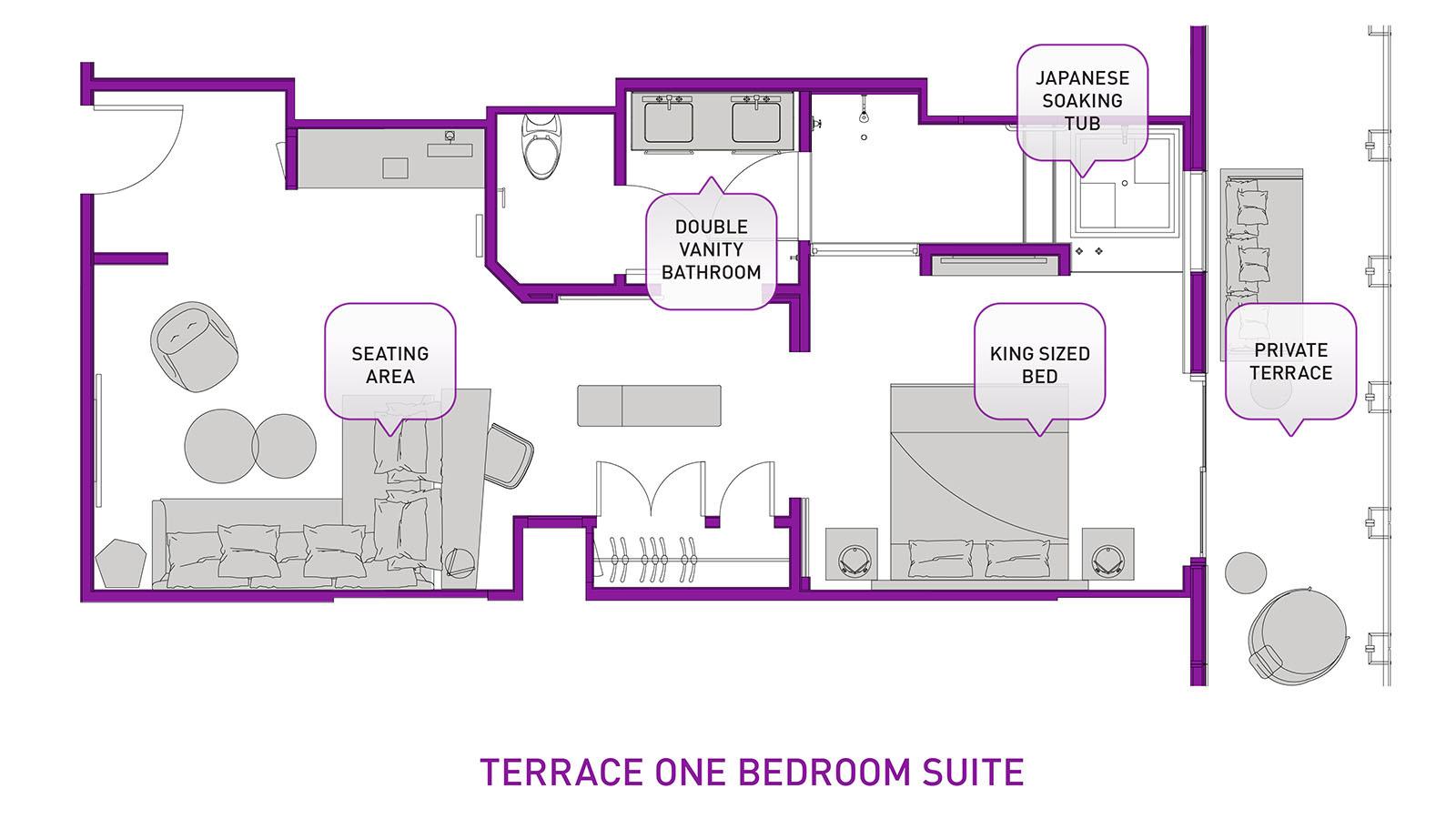 Terrace One Bedroom Suite at The Cosmopolitan of Las Vegas