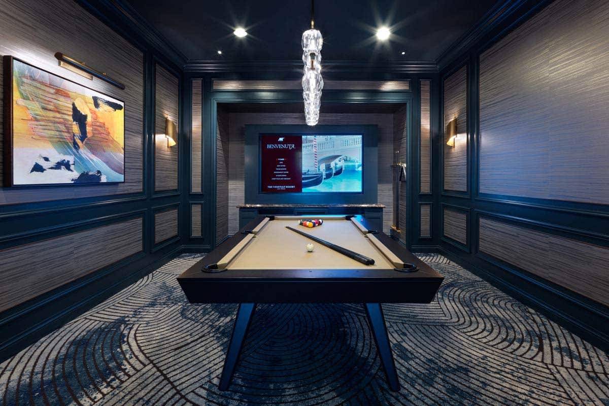 Newly Remodeled Executive Billiards Suite at The Venetian Resort Las Vegas