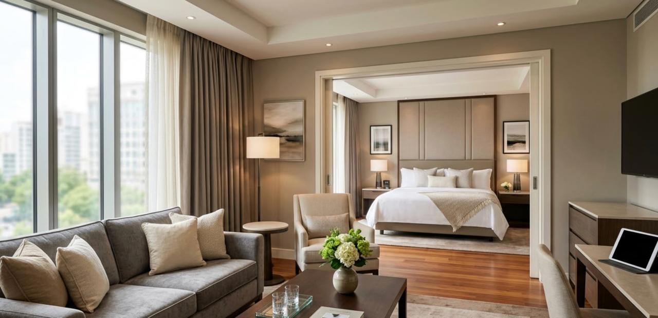 Wraparound Terrace Suite Fountain View at The Cosmopolitan of Las Vegas